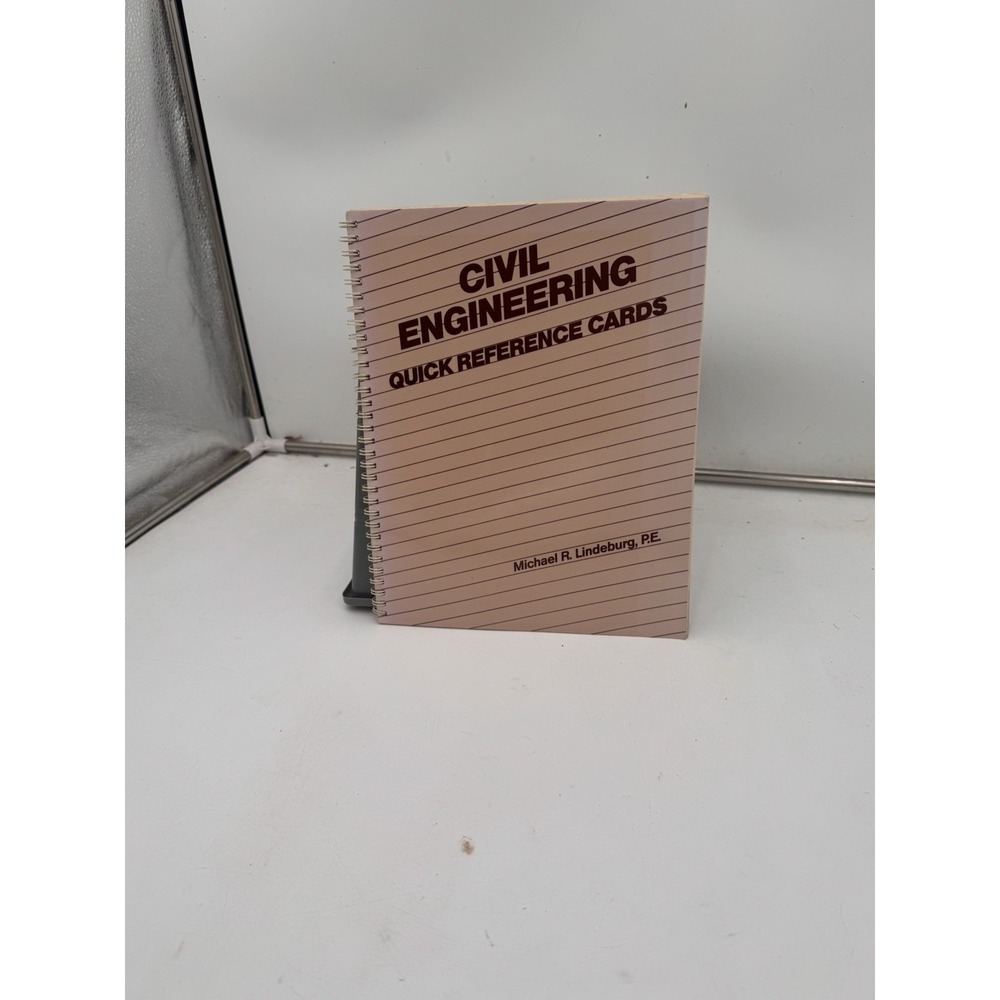 Civil Engineering Quick Reference Cards Michael R. Lindeberg PE Engineering - Picture 2 of 5